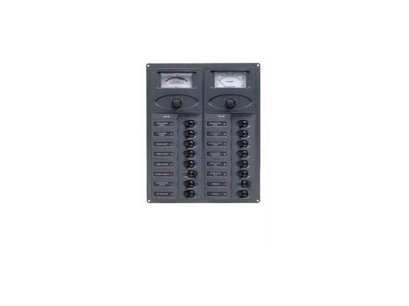 904-AM – DC Panel - 16-Way – Analog Meter