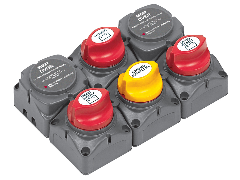 717-140A-DVSR Battery Distribution Cluster for 2 Outboard Engine w/ 3 Battery Banks