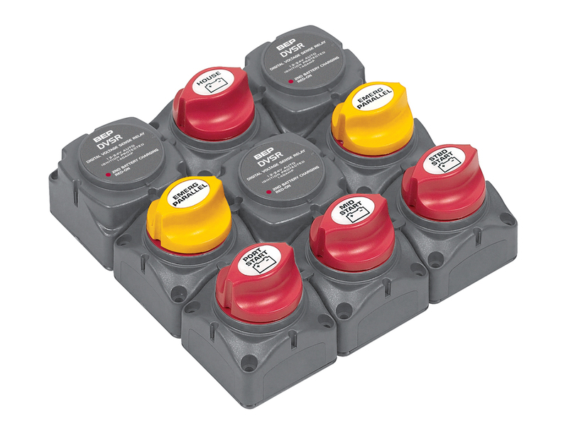 719-140A-DVSR Battery Distribution Cluster for 3 Outboard Engine w/ 4 Battery Banks