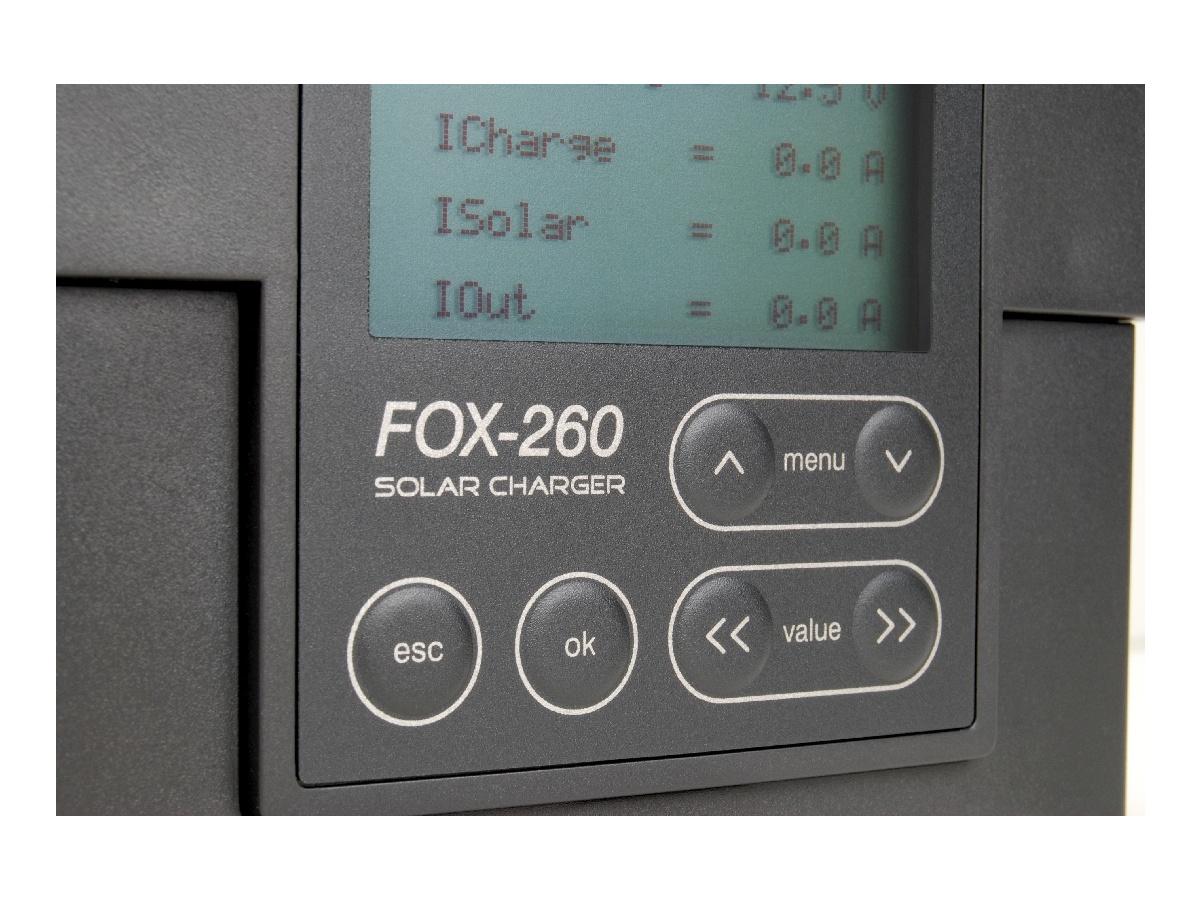 FOX-260 Solar Charge Controller w/ LCD Display - NautiRadar - Marine ...