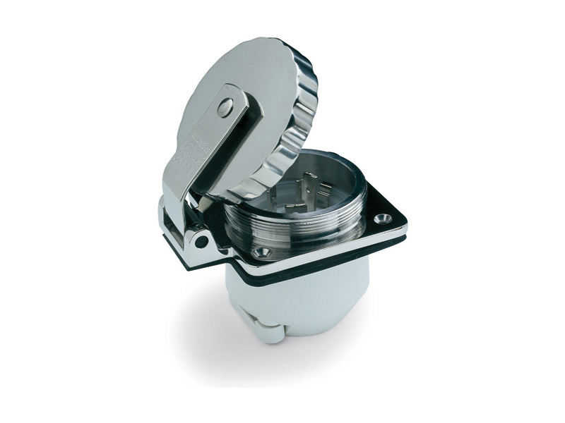 303SSEL-BXPK – Tomada em Aço Inox 16A 230V, 2 Polos + Terra