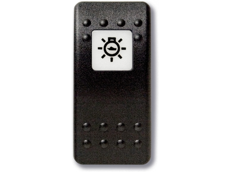 Botão estanque com legenda (pictograma) - iluminação.