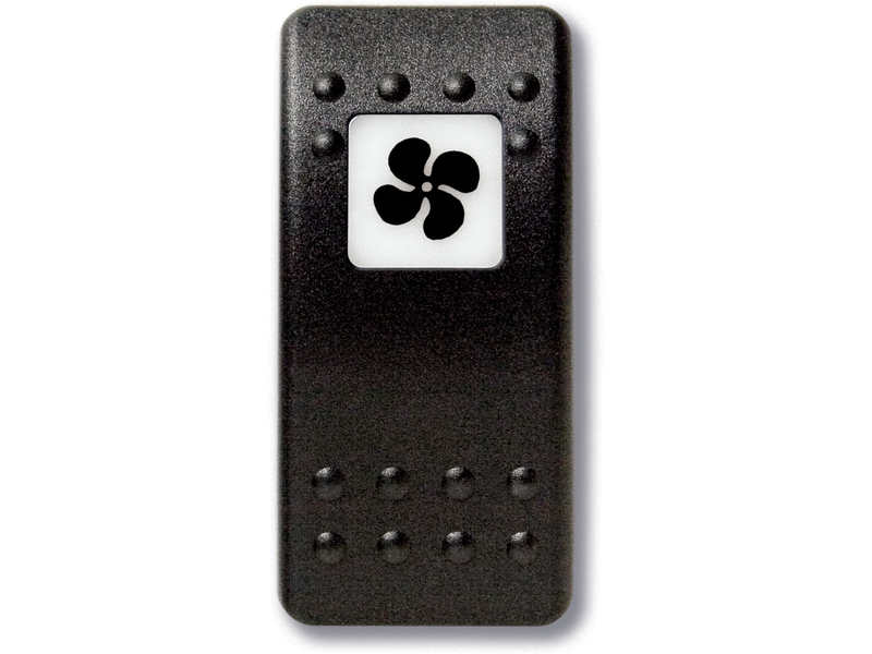 Botão estanque com legenda (pictograma) - ventilação.