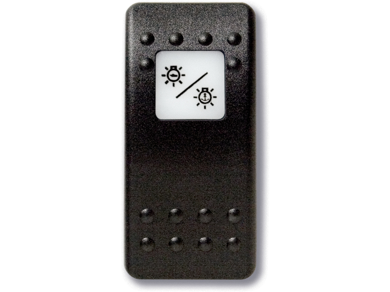 Botão estanque com legenda (pictograma) - iluminação / luz de fundear.