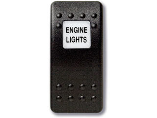 Botão estanque com legenda (pictograma) - luzes de cockpit.