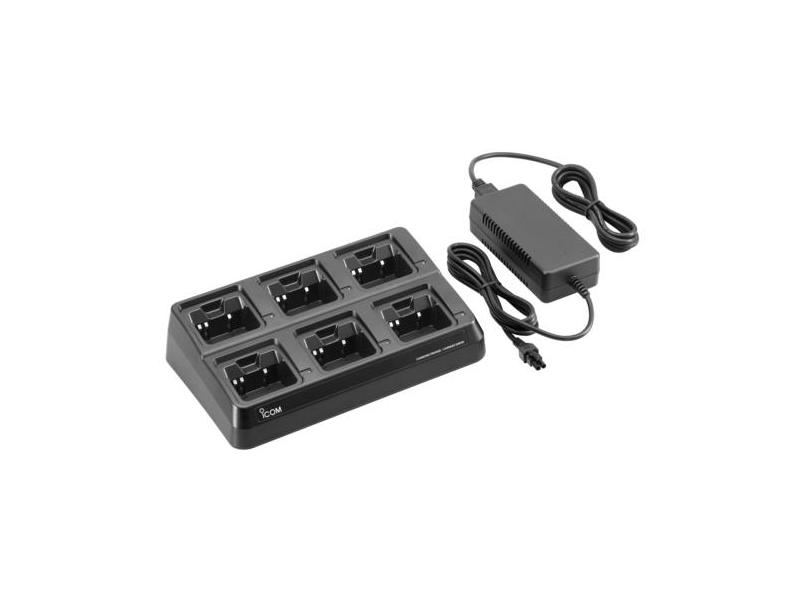 Carregador rápido múltiplo de mesa rápido. Inclui alimentador AC mod. BC-157 e 6 x adaptadores AD-129