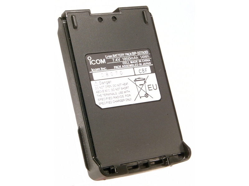 Bateria iões de Lítio de 7,4V  - 1.850mAh (mín) / 1.950 mAh (típ)  para IC-M87ATEX