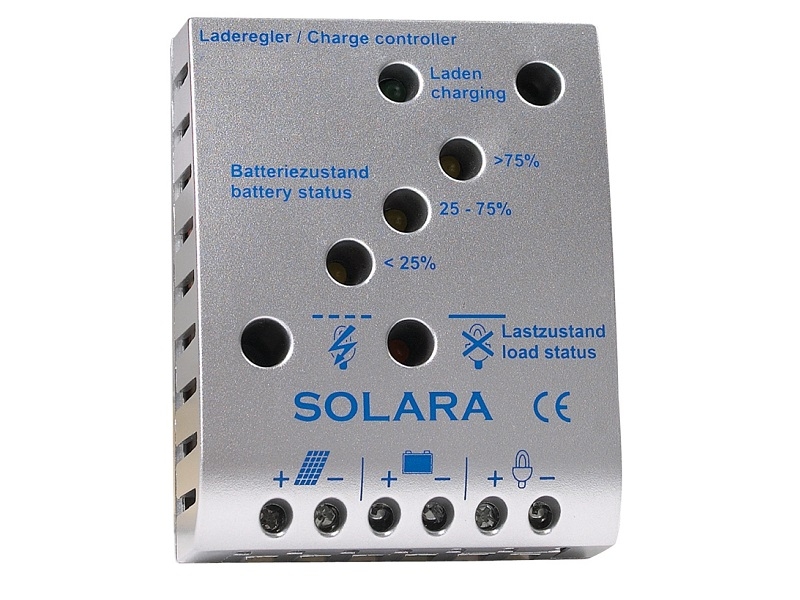 SR135TL - Controlador de carga de 12/24V, 8A, até 135Wp, LVD,  indicador LED