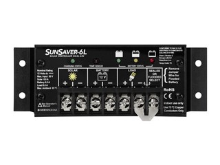 SunSaver 6 – 12V, 6 A, 110Wp MorningStar Charge Controller