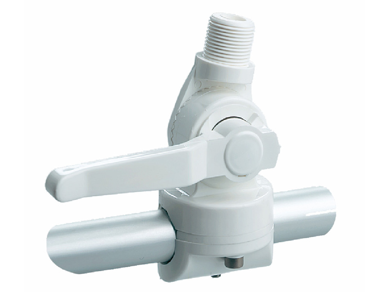 Suporte rebatível em nylon reforçado para para aplicação vertical ou horizontal em tubo de 22-25mm.