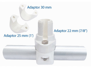 RA175 - Suporte fixo em nylon reforçado para para aplicação vertical em tubo de 22-33mm