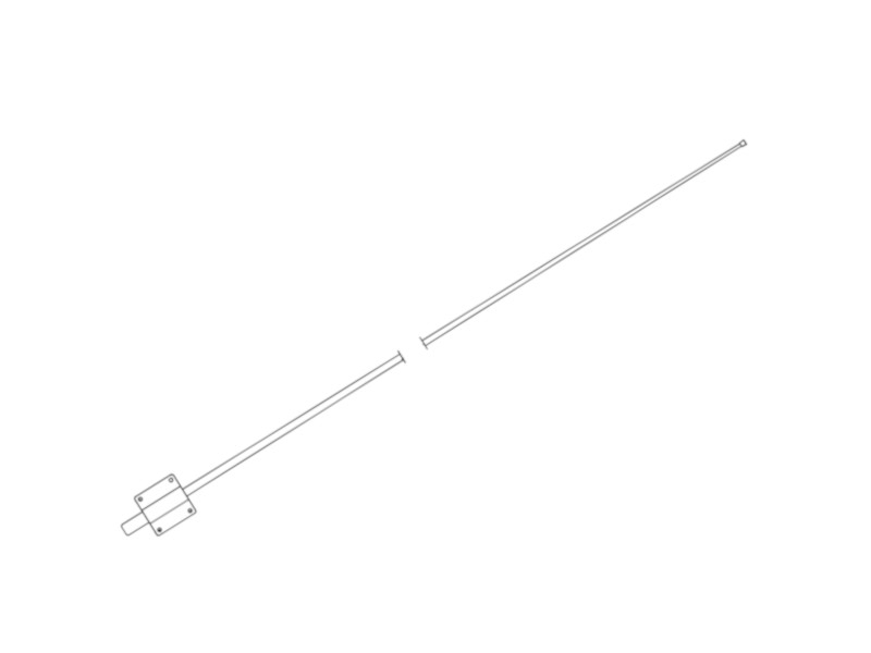 AR30M Antena Marítima de receção com 2,55m para FAX e NAVTEX - 0,15-30MHz 