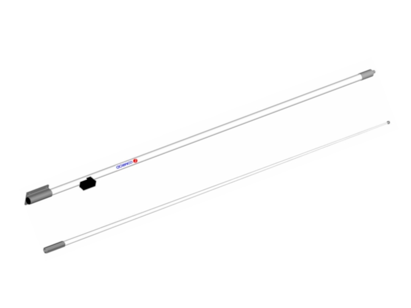 AT57MS Antena Marítima MF/HF SSB 1kW com 5,70m em fibra de vidro 