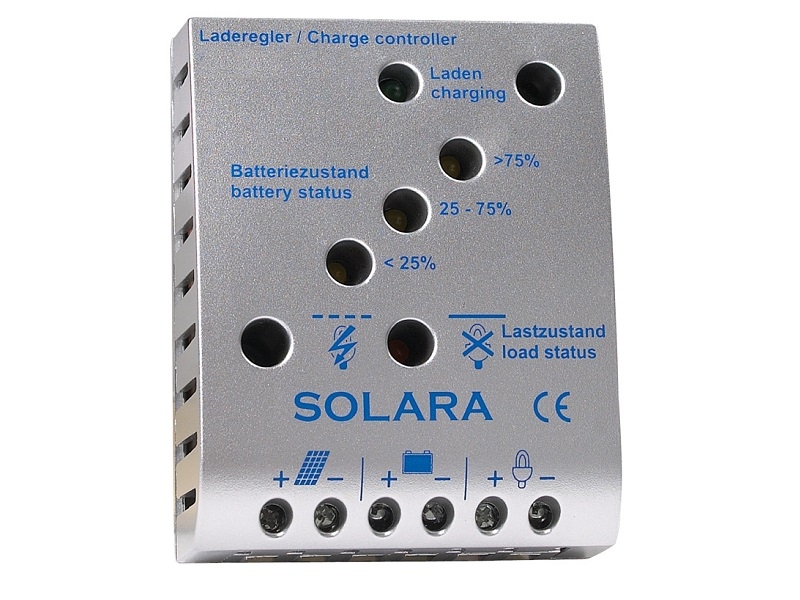 SR175TL - Charge Controller 12 / 24V, 10A, up to 180Wp, LVD, LED indicator