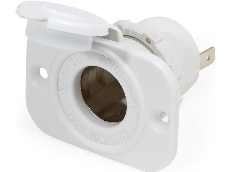 1011200 - 12 Volt Dash Socket - White