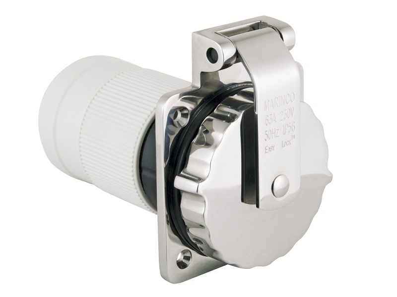 6401EL-BX - Tomada em aço inox 316 - 230V de 2 Polos 63A