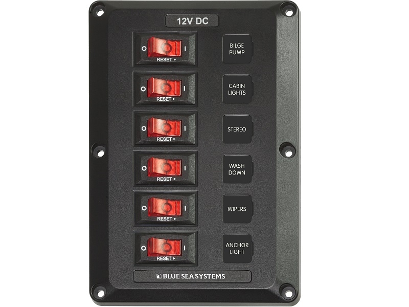 4352 - 6 Positions, BelowDeck Circuit Breaker Panel