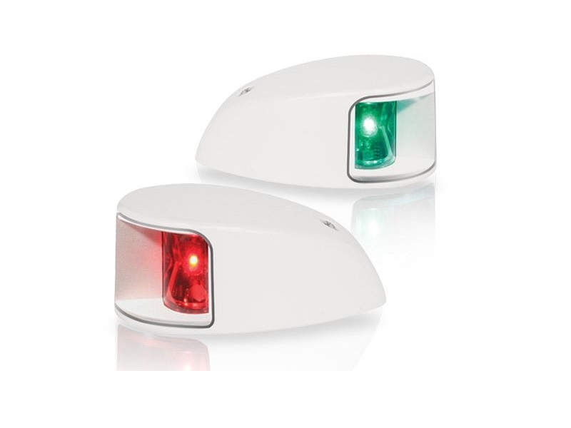 2NM NaviLED Deck Mount Port and Starboard Pair in white (clear lens)
