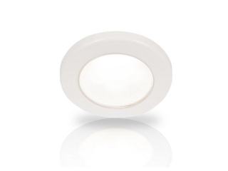 White EuroLED 75 LED – 12V White LED Down Lights w/ White Plastic Rim, Screw mount  