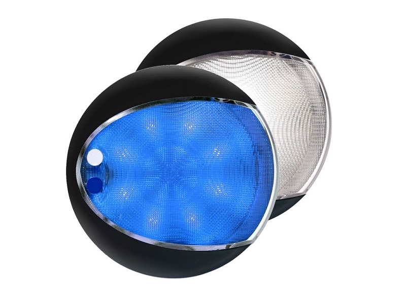 Blue/White  EuroLED 130 Touch Lamp – Luz LED Branca/Azul c/ aro preto p/ interior e exterior
