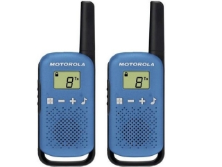 Talkabout TLKR T42 – PMR446 walkie-talkie radio, w/ 16 channels and a range up to 4km. Blue ...