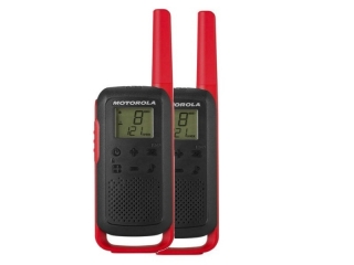 Talkabout TLKR T62 – PMR446 walkie-talkie radio, w/ 16 channels and a range up to 8km. Red ...