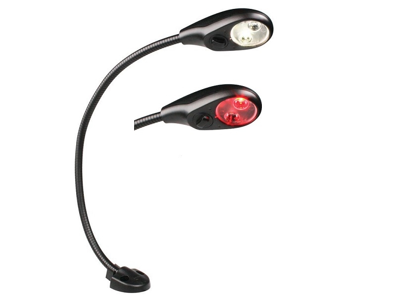 Flexi Chart LED - Luz LED Branca/Vermelha com regulação de intensidade e braço flexivel de 400mm. 12V/24V