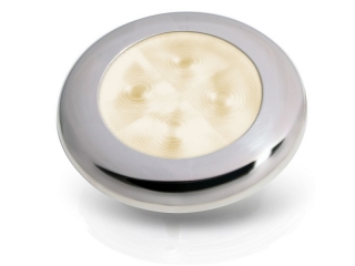 Slim Line Warm White 24V LED Courtesy Lamp w/ Stainless Steel round frame