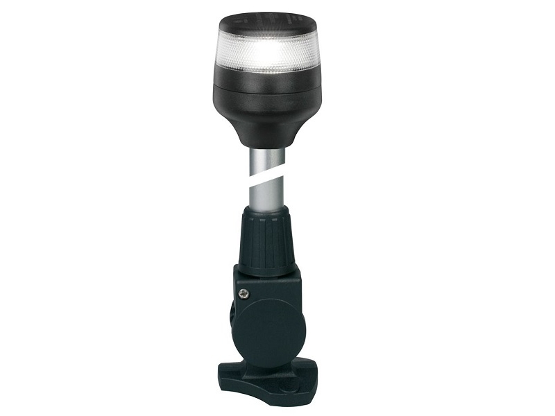 Luz LED de Fundear NAVILED 360, em preto e com suporte retrátil de 205mm, visível a 2 MN