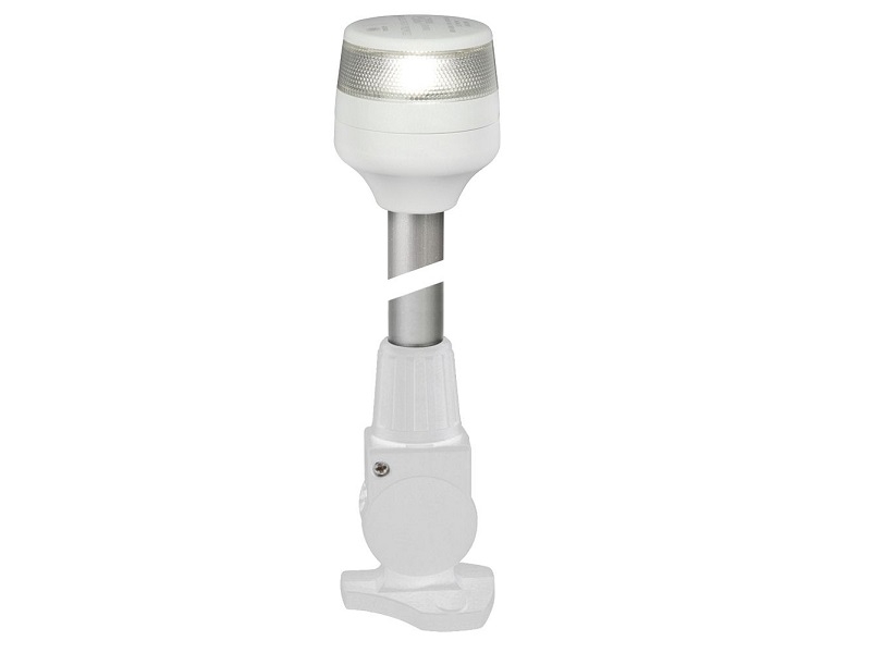 Luz LED de Fundear NAVILED 360, em branco e com suporte retrátil de 865mm, visível a 2 MN