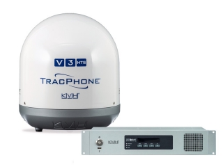 TracPhone V3hts – mini-VSAT marine satellite communications system. 37cm Diameter