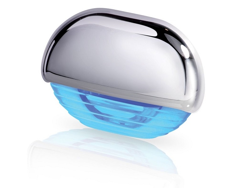 Blue LED Easy Fit Step Lamp – courtesy STEP Blue Led Lamp with Chrome Cap