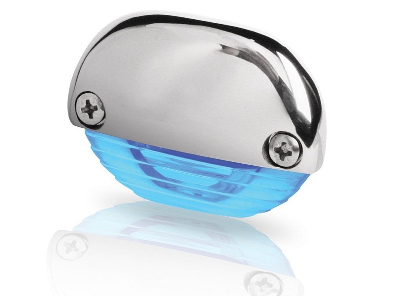 Blue LED Easy Fit Step Lamp – courtesy STEP Blue Led Lamp with Stainless Steel Cap