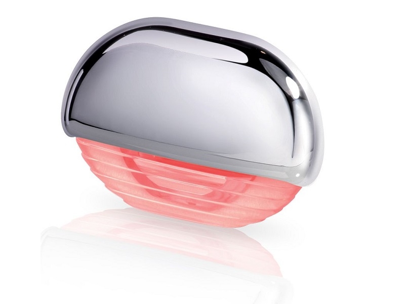 Red LED Easy Fit Step Lamp – courtesy STEP Red Led Lamp with Chrome Cap