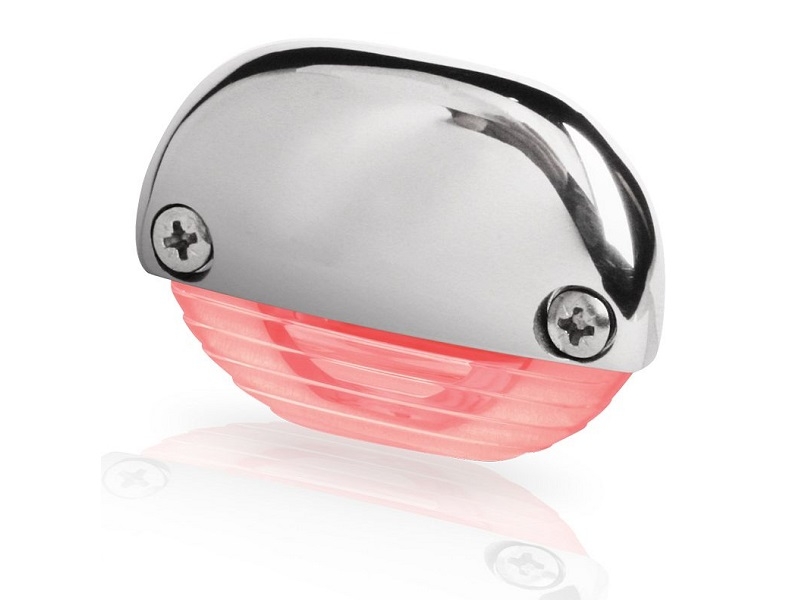 Red LED Easy Fit Step Lamp – courtesy STEP Red Led Lamp with Stainless Steel Cap
