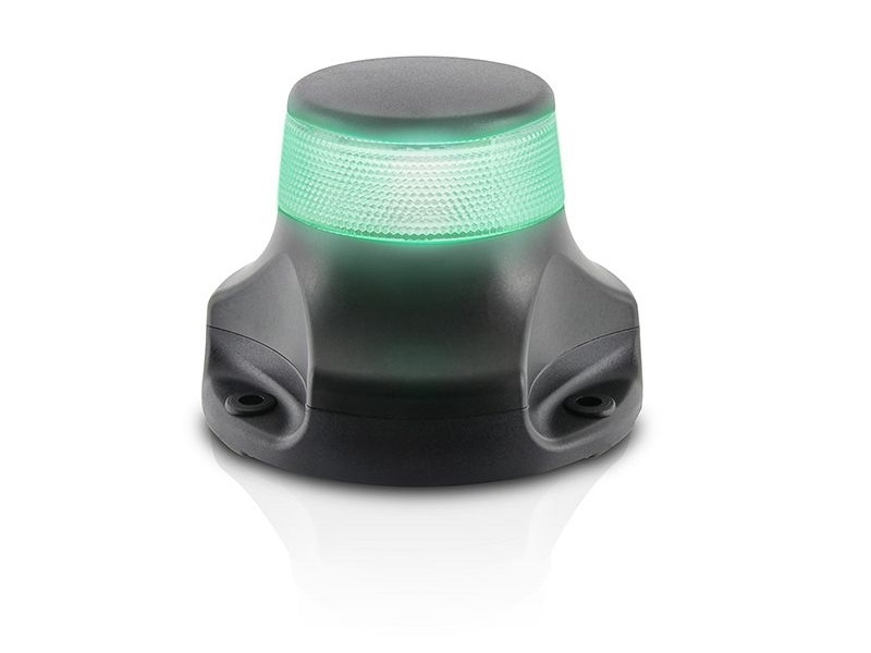 2 NM NaviLED 360 PRO – Luz LED verde de Navegação 360&deg; com base em preto
