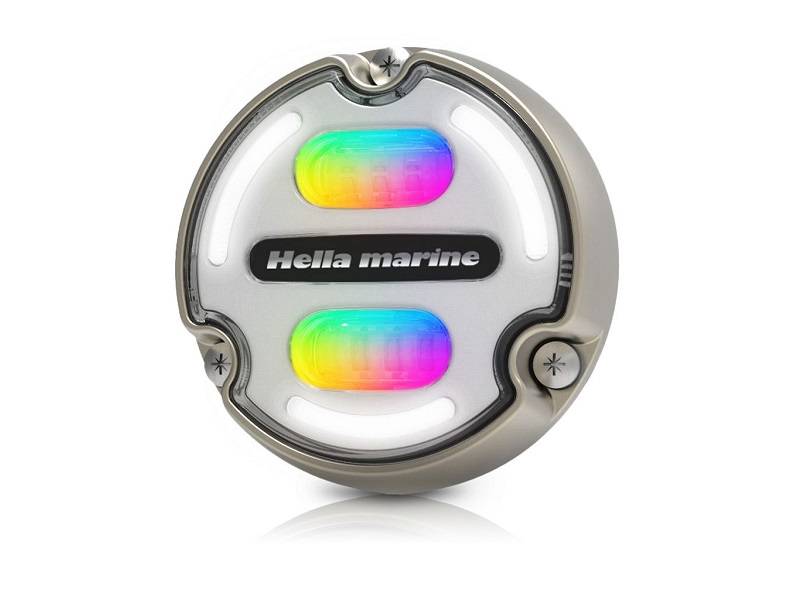 Apelo A2 Luz LED Subaquática RGB c/ face branca e base em bronze 