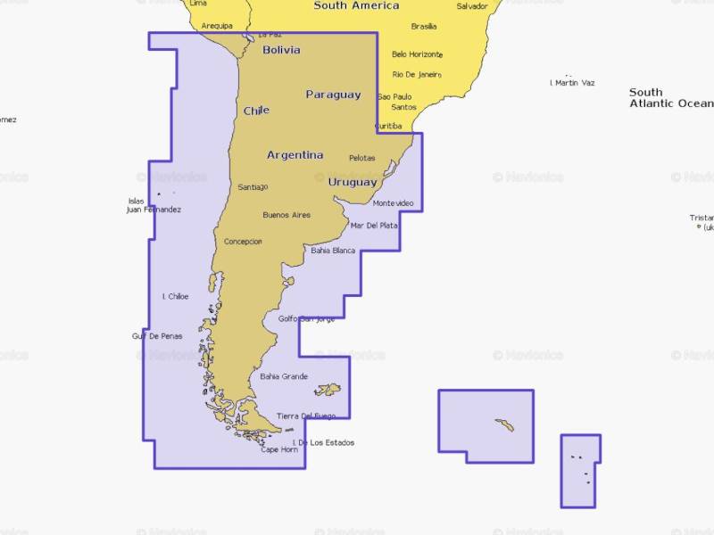 NASA005L Navionics+ Large – Chile, Argentina & Easter Island