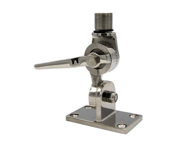 3187 – Suporte Rebatível em aço inox para antenas de VHF