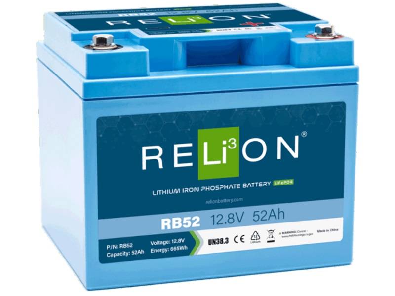 RB52 - 12V | 52Ah | 665 Wh Lithium Deep Cycle Battery