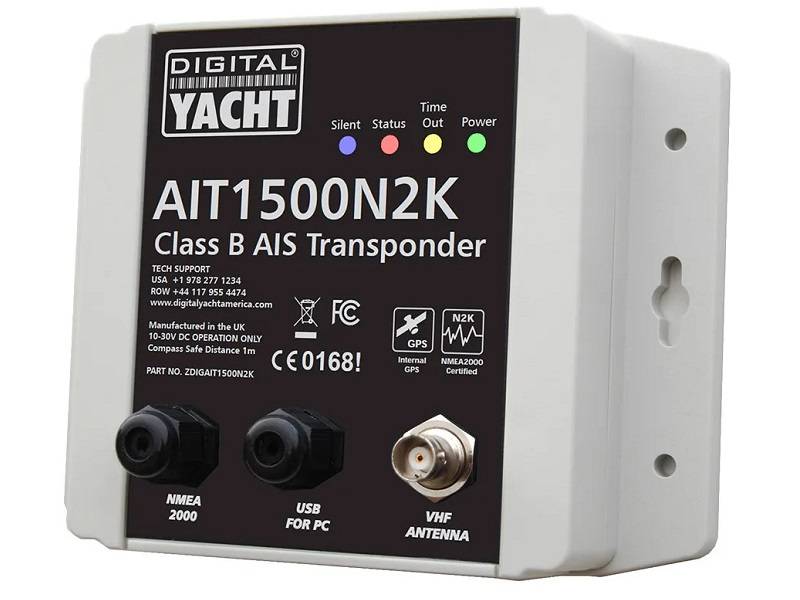 AIT1500N2K – Transponder de AIS Classe B com NMEA 2000 e antena interna de GPS