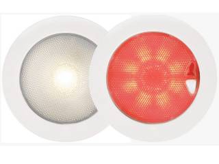 EuroLED 150-T Vermelho / Branco Quente c/ comutador e dimmer - aro branco