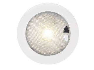 Warm White EuroLED 150 LED Touch Lamp with switch and dimmer - plastic white rim
