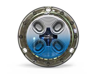 Piranha P4 – Luz LED subaquática de bronze – Dual Branco/Azul